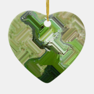 Green Iguana Ceramic Ornament