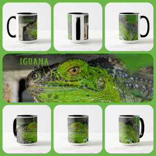Green Iguana Close-up Photographic Personalized Mug