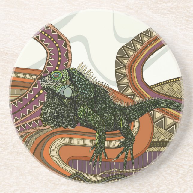green iguana coaster (Front)