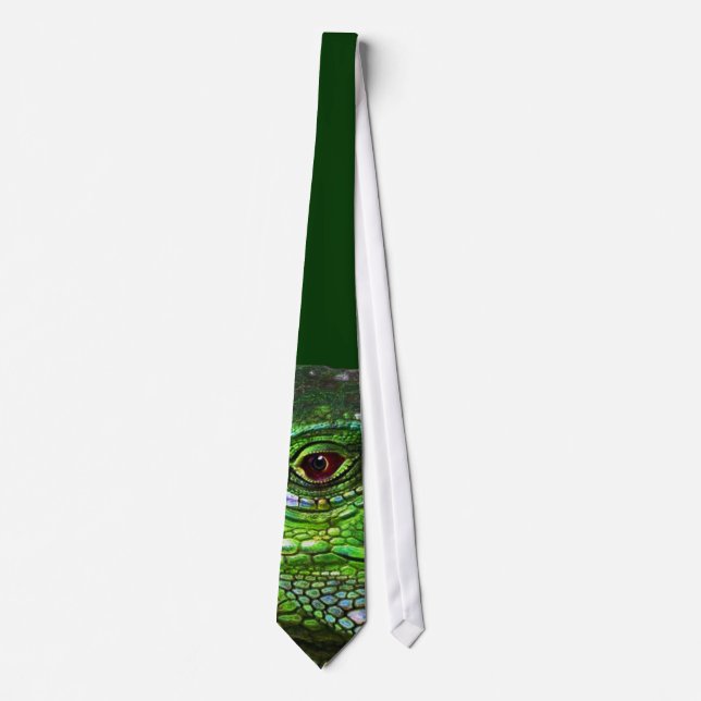 Green Iguana Collection Neck Tie (Front)