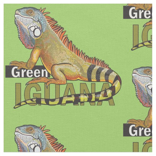 green iguana fabric