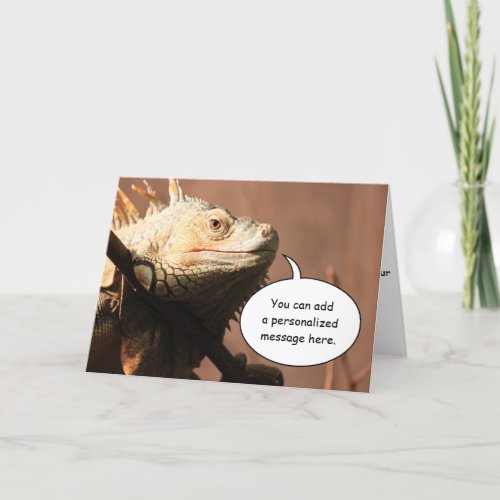 Green Iguana Greeting Card