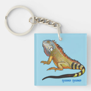 green iguana keychain