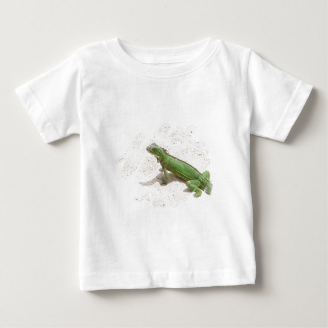 Green Iguana Lizard Baby Shirt (Front)