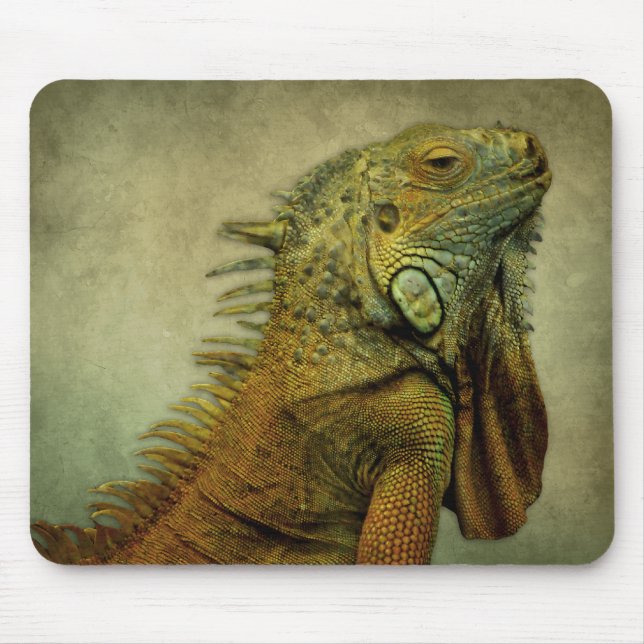 Green Iguana Mouse Pad (Front)