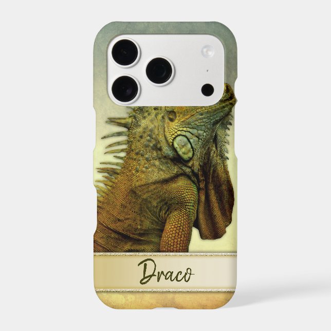 Green Iguana Personalizable Iphone Case (Back)