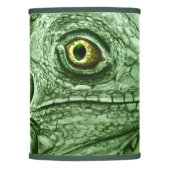 Green Iguana Table Lamp, Realistic Drawing Lamp Shade (Front)