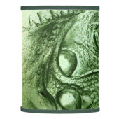 Green Iguana Table Lamp, Realistic Drawing Lamp Shade (Left)