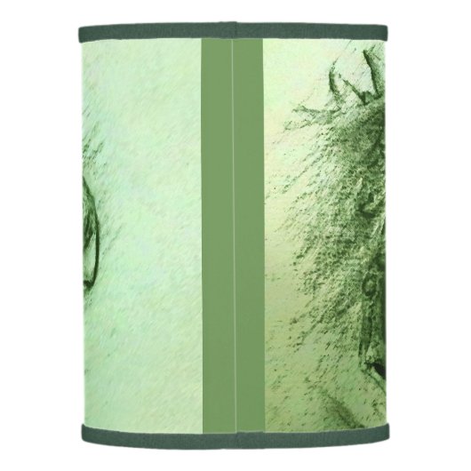 Green Iguana Table Lamp, Realistic Drawing Lamp Shade (Back)