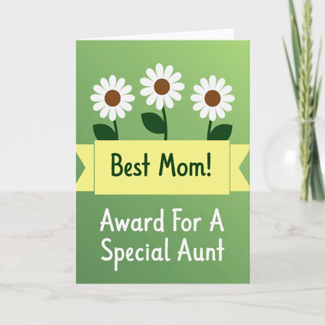 Green Illustration Mothers Day Card (Front)