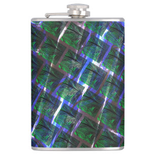 Green image background under floating grid? flask