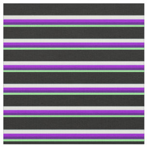 Green, Indigo, Dark Violet, Light Cyan & Black Fabric