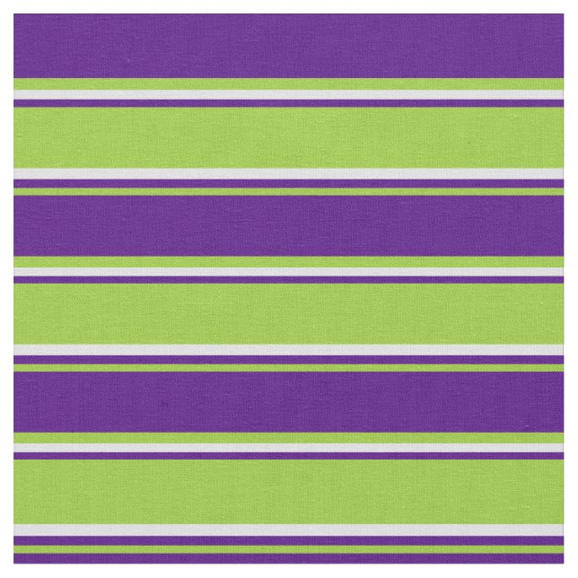 Green, Indigo & Lavender Colored Pattern Fabric (Close Up)