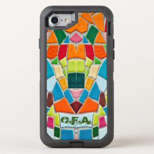 Green Initials OtterBox Defender iPhone SE/8/7 Case