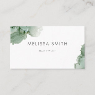 green ink abstract business card