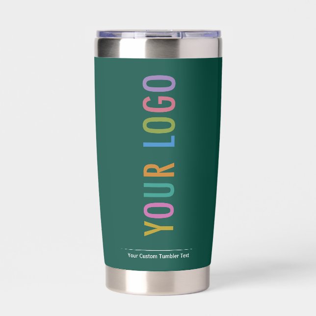 Green Insulated Tumbler Custom Logo Branded 20 oz (Front)