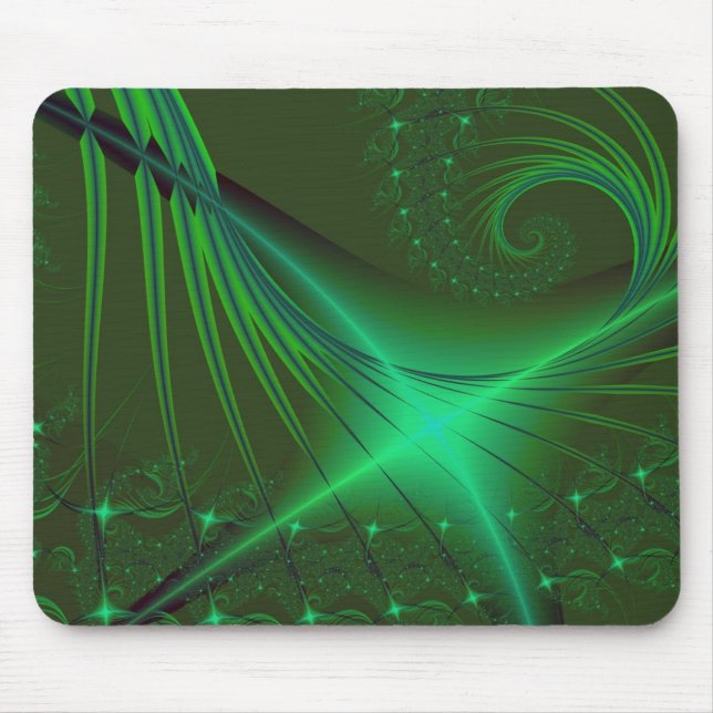 Green Interrumpted Mouse Pad (Front)