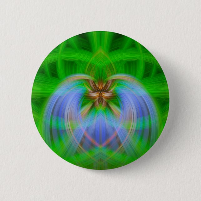 Green Intricacy  Button (Front)