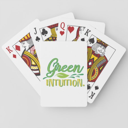 Green Intuition Playing Cards