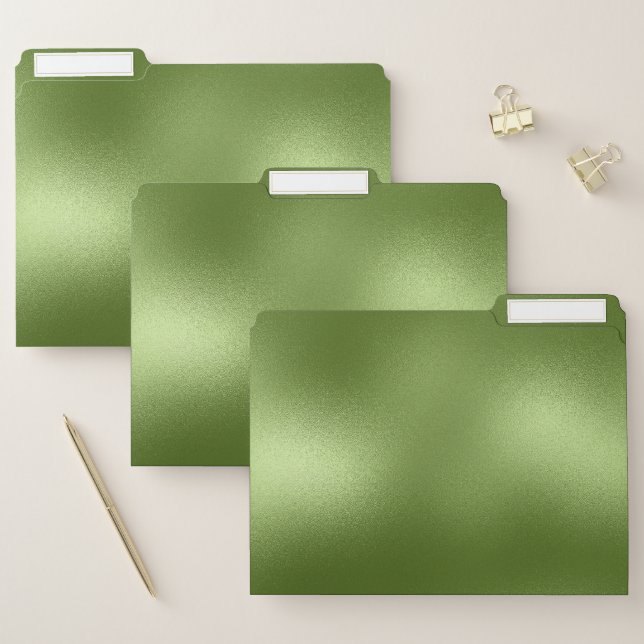 Green iridescent texture background file folder (Set)