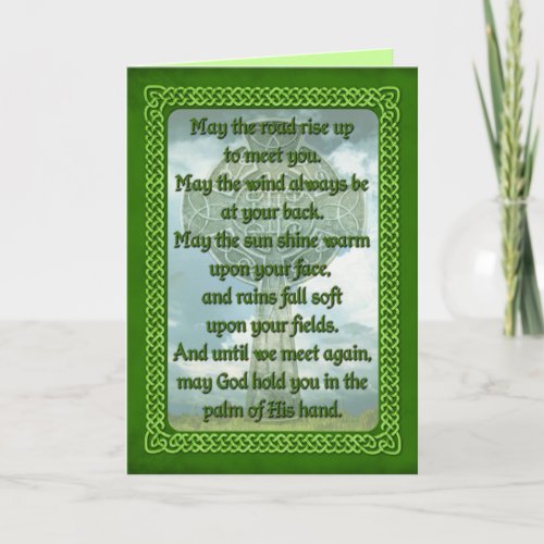 Green Irish Blessing Card