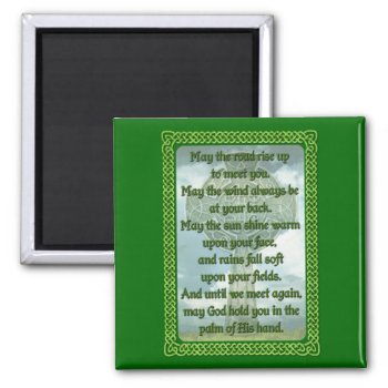 Green Irish Blessing Magnet by packratgraphics at Zazzle