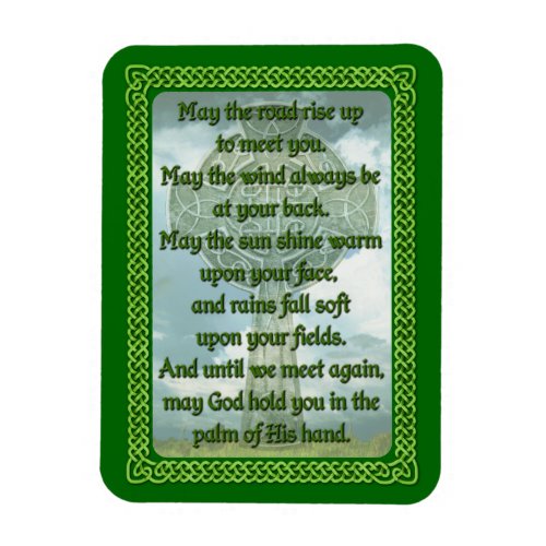 Green Irish Blessing Magnet