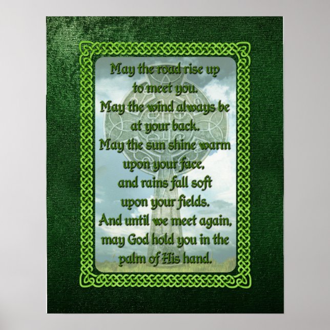 Green Irish Blessing Poster (Front)