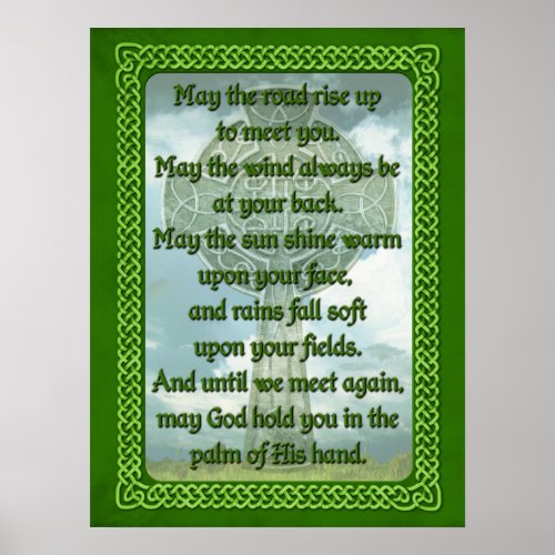 Green Irish Blessing Poster