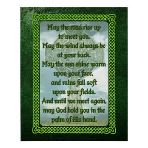 Green Irish Blessing Poster
