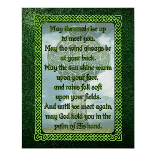 Green Irish Blessing Poster (Front)