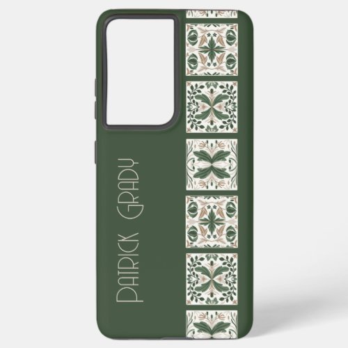 Green Irish Border with Name Samsung Galaxy S21 Ultra Case