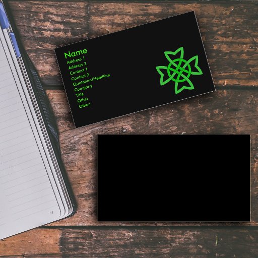 Customizable Green Irish Celtic Knot Business Card