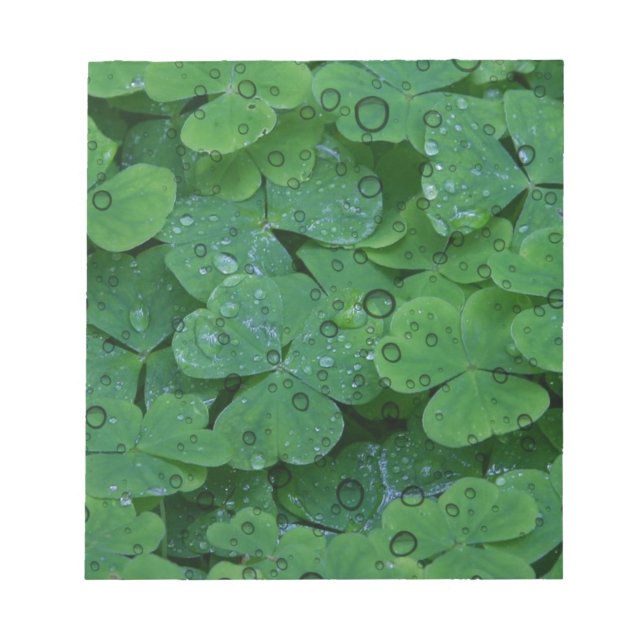 Green Irish Clover Notepad (Front)