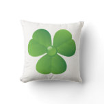 Green Irish clover St. Patrick's Day Throw Pillow