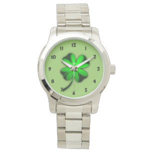 Green Irish Clover Watch