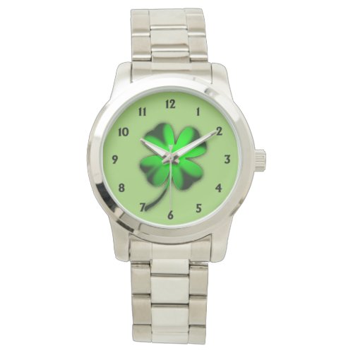 Green Irish Clover Watch