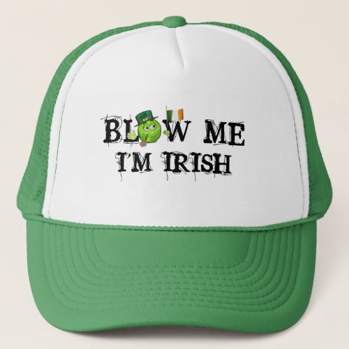 green Irish flag emoji st patricks day blow me Hat