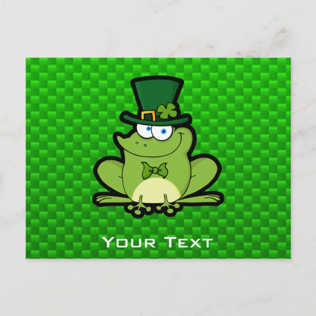 Green Irish Frog Postcard (Front)