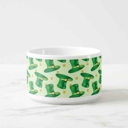 Green Irish Hat pattern  st patricks day design Bowl