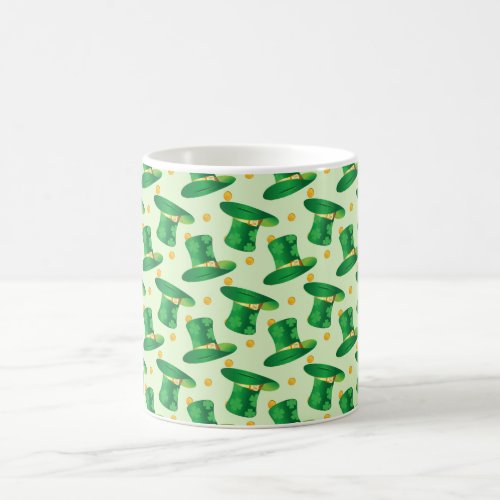 Green Irish Hat pattern  st patricks day design Coffee Mug