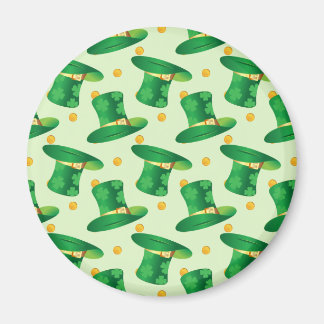 Green Irish Hat pattern , st patrick's day design Magnet