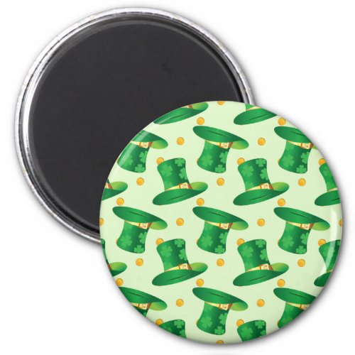 Green Irish Hat pattern  st patricks day design Magnet