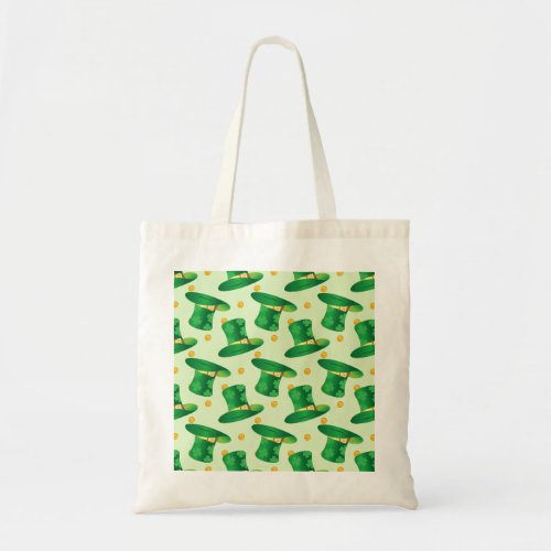Green Irish Hat pattern  st patricks day design Tote Bag