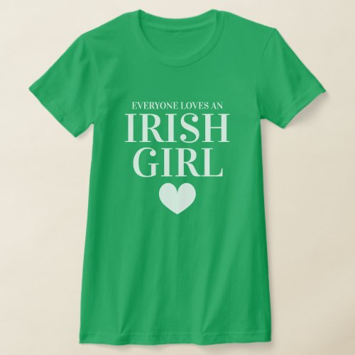 Green Irish heart St Patricks Day womens T_Shirt