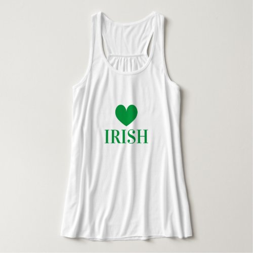 Green Irish heart St Patricks Day womens t shirts