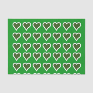 Green Irish Hearts Tissue Paper