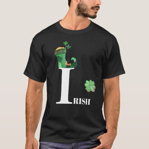  Green IRISH IRELAND Leprechaun Clover  Shoe T_Shirt