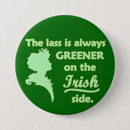 Green Irish Lass Large Button