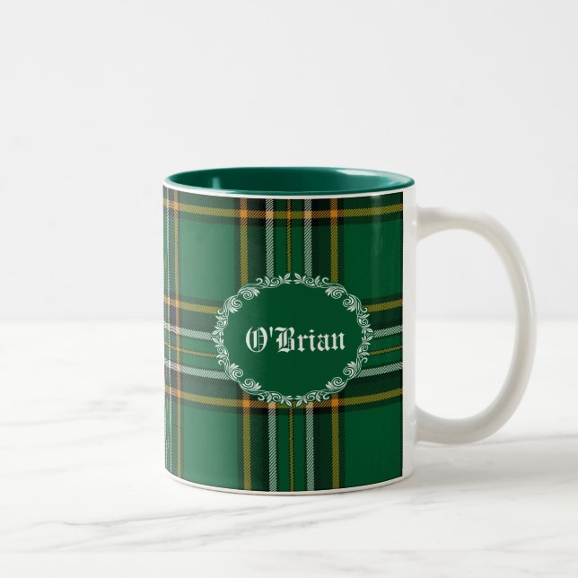 Green Irish National Plaid Custom Mug (Right)